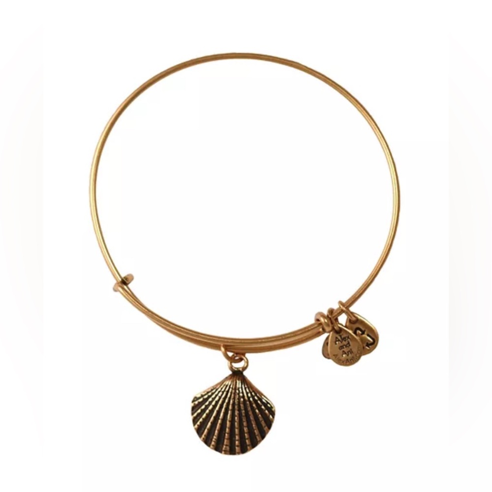 Alex and Ani Gold Seashell Charm Bracelet